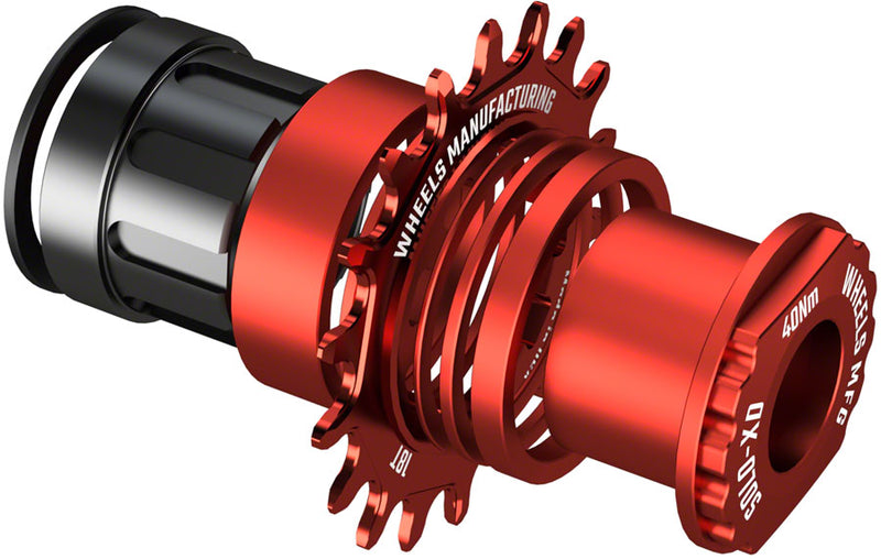 Load image into Gallery viewer, Wheels Manufacturing SOLO-XD XD/XDR Single Speed Conversion Kit - 18t For SRAM XD/XDR Freehub Red
