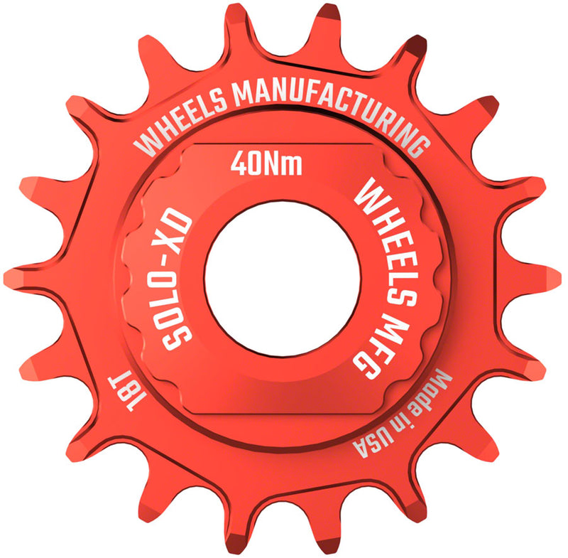 Load image into Gallery viewer, Wheels Manufacturing SOLO-XD XD/XDR Single Speed Conversion Kit - 18t For SRAM XD/XDR Freehub Red
