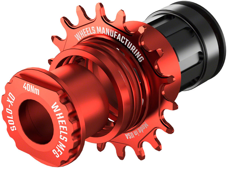 Load image into Gallery viewer, Wheels Manufacturing SOLO-XD XD/XDR Single Speed Conversion Kit - 18t For SRAM XD/XDR Freehub Red
