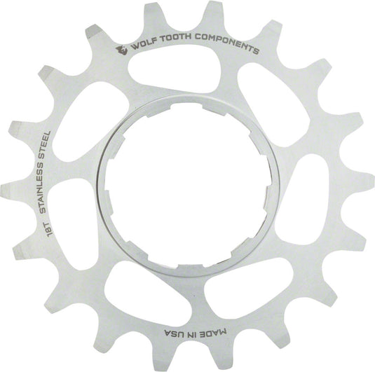 Wolf Tooth Single Speed Stainless Steel Cog - 18t Compatible 3/32" Chains
