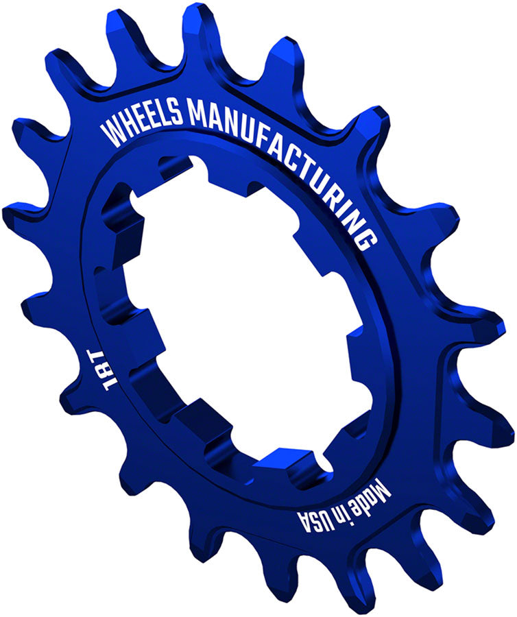 Load image into Gallery viewer, Wheels Manufacturing SOLO-SPEED Cog - 18t Fits SOLO-SPLINE SOLO-XD kits Blue

