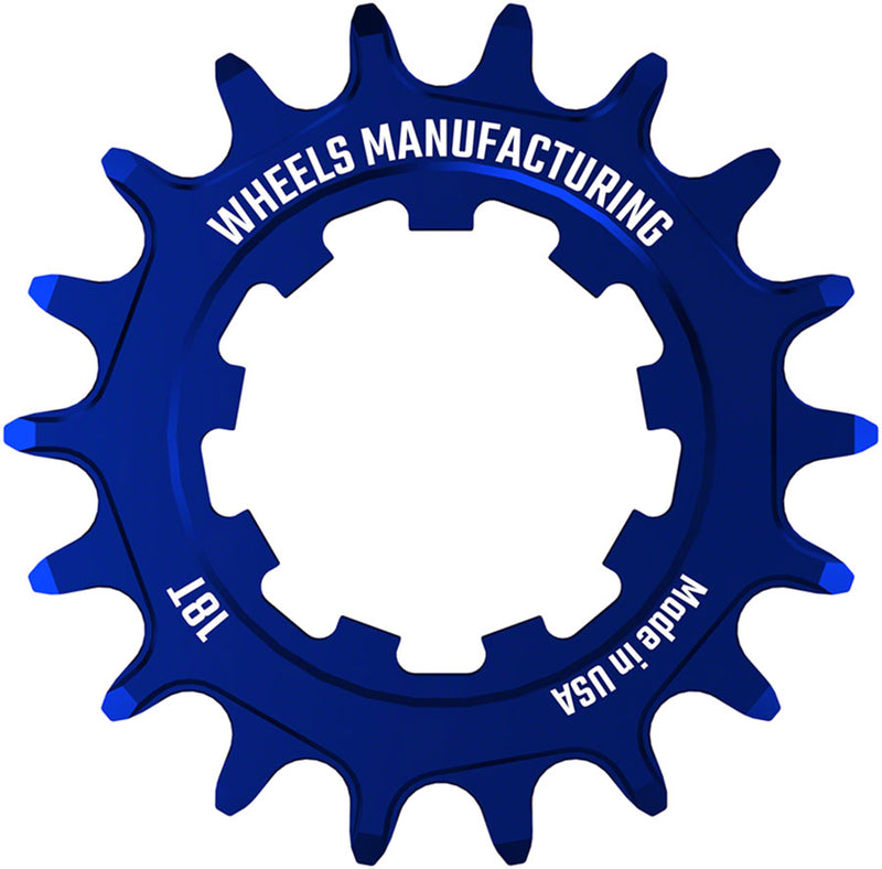 Load image into Gallery viewer, Wheels Manufacturing SOLO-SPEED Cog - 18t Fits SOLO-SPLINE SOLO-XD kits Blue

