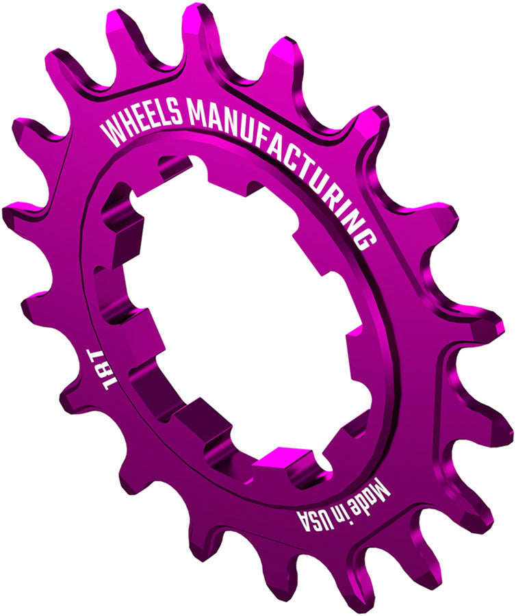 Load image into Gallery viewer, Wheels Manufacturing SOLO-SPEED Cog - 18t Fits SOLO-SPLINE SOLO-XD kits Purple
