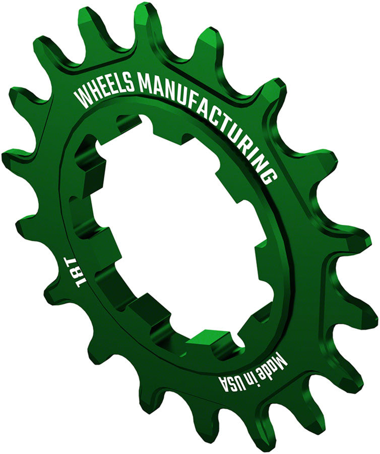 Load image into Gallery viewer, Wheels Manufacturing SOLO-SPEED Cog - 18t Fits SOLO-SPLINE SOLO-XD kits Green
