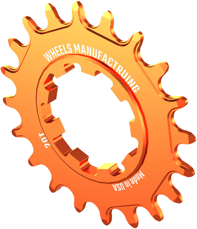 Load image into Gallery viewer, Wheels Manufacturing SOLO-SPEED Cog - 20t Fits SOLO-SPLINE SOLO-XD kits Orange
