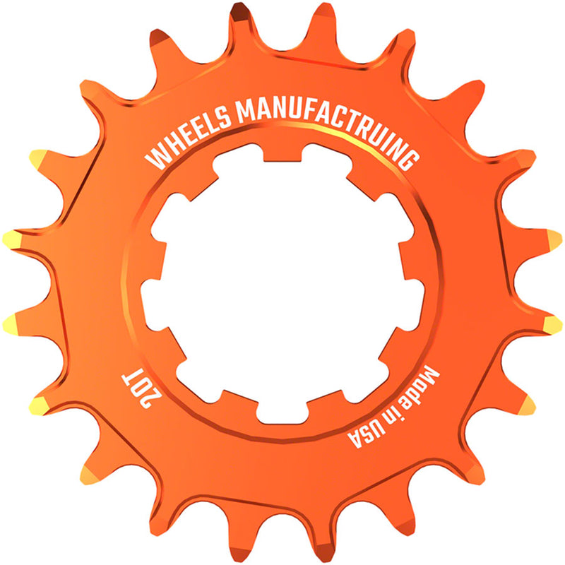 Load image into Gallery viewer, Wheels Manufacturing SOLO-SPEED Cog - 20t Fits SOLO-SPLINE SOLO-XD kits Orange
