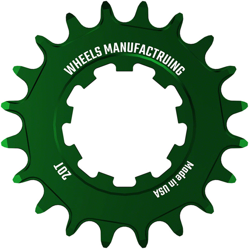 Load image into Gallery viewer, Wheels Manufacturing SOLO-SPEED Cog - 20t Fits SOLO-SPLINE SOLO-XD kits Green
