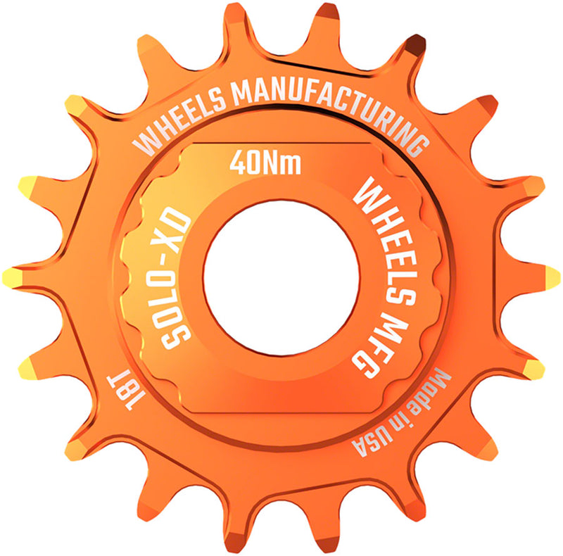 Load image into Gallery viewer, Wheels Manufacturing SOLO-XD XD/XDR Single Speed Conversion Kit - 18t For SRAM XD/XDR Freehub Orange
