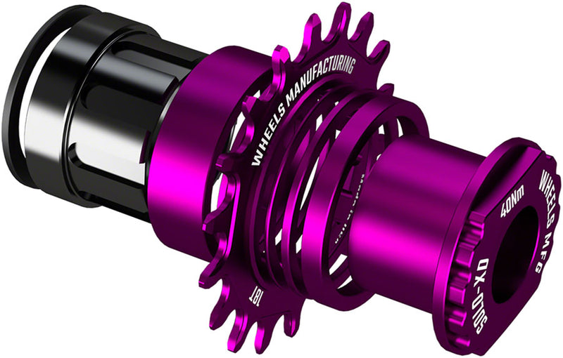 Load image into Gallery viewer, Wheels Manufacturing SOLO-XD XD/XDR Single Speed Conversion Kit - 18t For SRAM XD/XDR Freeubs Purple
