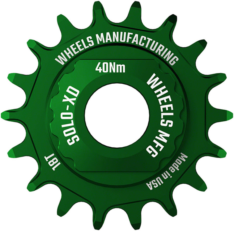 Load image into Gallery viewer, Wheels Manufacturing SOLO-XD XD/XDR Single Speed Conversion Kit - 18t For SRAM XD/XDR Freeubs Green
