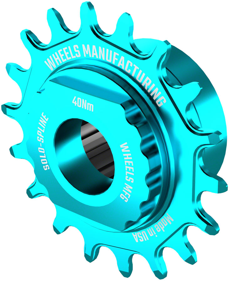 Load image into Gallery viewer, Wheels Manufacturing SOLO-SPLINE Micro Spline Single Speed Conversion Kit - 18t For Shimano Micro Spline Hub Bodies Teal
