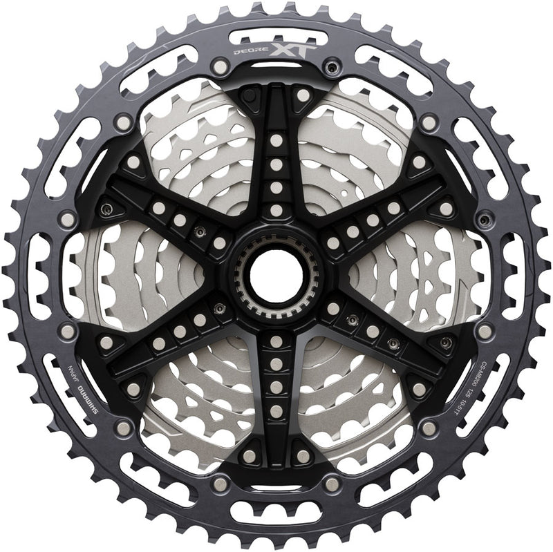 Load image into Gallery viewer, Shimano Deore XT CS-M8200-12 Cassette - 12-Speed 10-51t Hyperglide+ Micro Spline Gray/Silver
