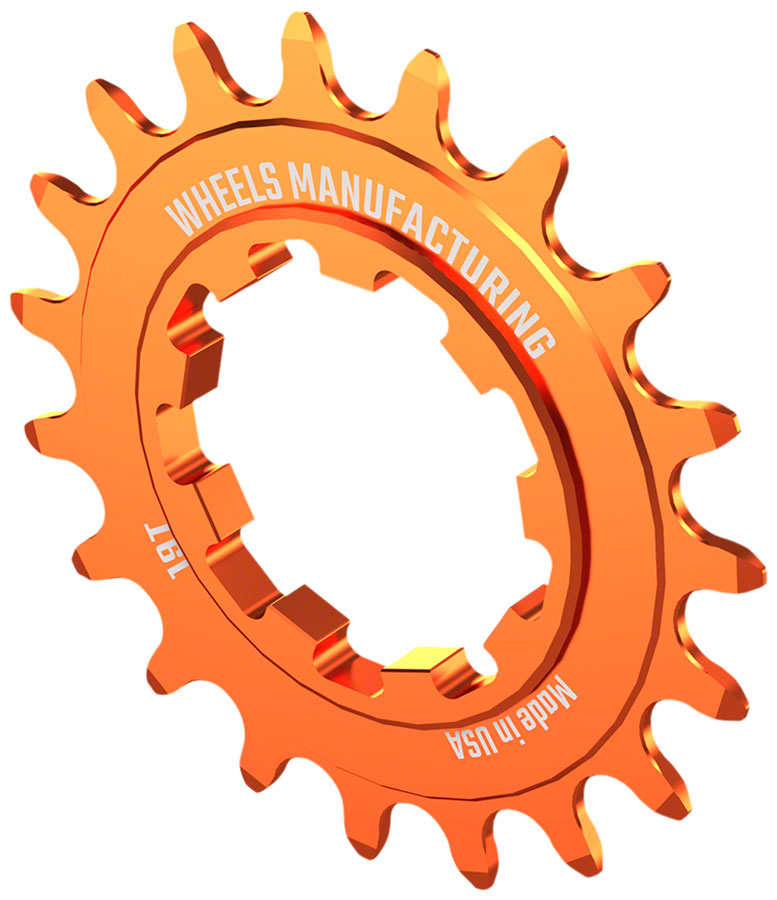 Load image into Gallery viewer, Wheels Manufacturing SOLO-SPEED Cog - 19t Fits SOLO-SPLINE SOLO-XD kits Orange
