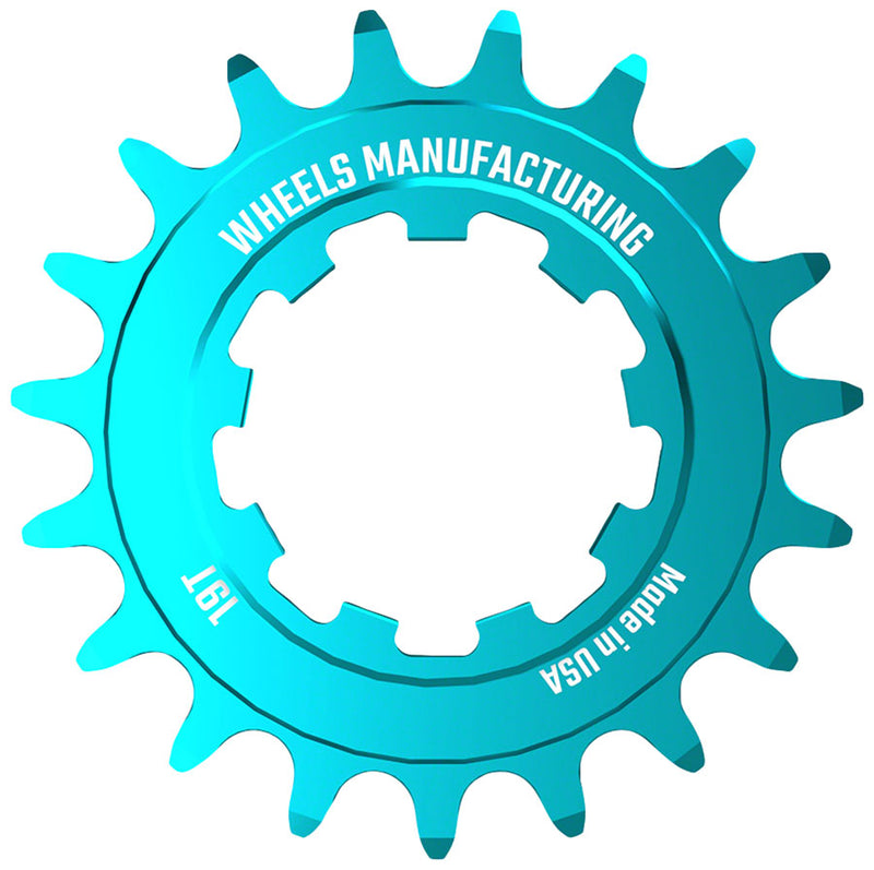 Load image into Gallery viewer, Wheels Manufacturing SOLO-SPEED Cog - 19t Fits SOLO-SPLINE SOLO-XD kits Teal
