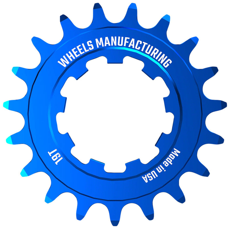 Load image into Gallery viewer, Wheels Manufacturing SOLO-SPEED Cog - 19t Fits SOLO-SPLINE SOLO-XD kits Blue
