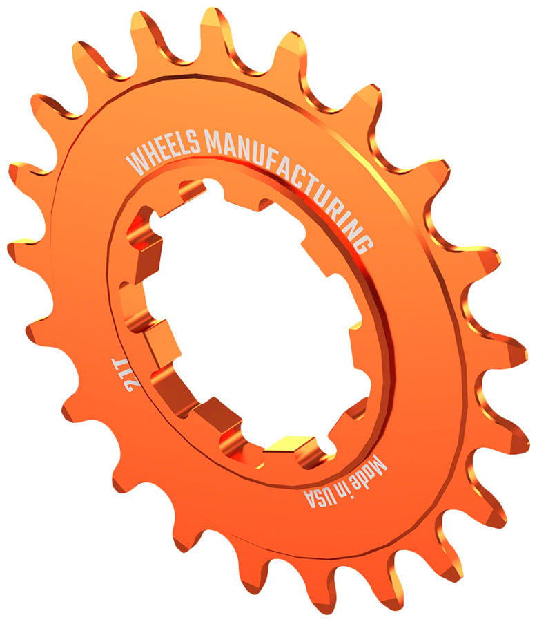 Load image into Gallery viewer, Wheels Manufacturing SOLO-SPEED Cog - 21t Fits SOLO-SPLINE SOLO-XD kits Orange
