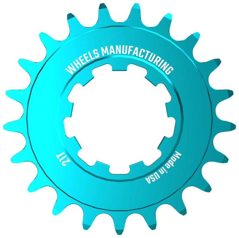 Load image into Gallery viewer, Wheels Manufacturing SOLO-SPEED Cog - 21t Fits SOLO-SPLINE SOLO-XD kits Teal
