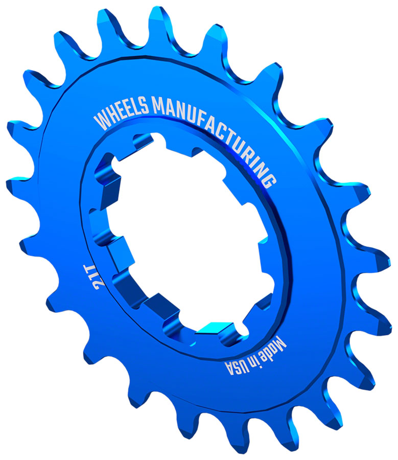 Load image into Gallery viewer, Wheels Manufacturing SOLO-SPEED Cog - 21t Fits SOLO-SPLINE SOLO-XD kits Blue
