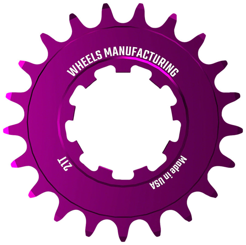 Load image into Gallery viewer, Wheels Manufacturing SOLO-SPEED Cog - 21t Fits SOLO-SPLINE SOLO-XD kits Purple
