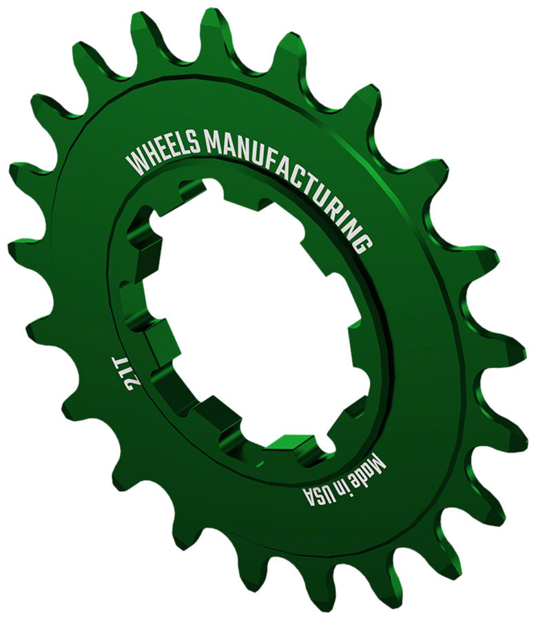 Load image into Gallery viewer, Wheels Manufacturing SOLO-SPEED Cog - 21t Fits SOLO-SPLINE SOLO-XD kits Green

