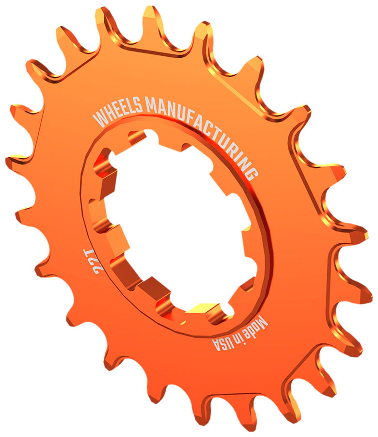 Load image into Gallery viewer, Wheels Manufacturing SOLO-SPEED Cog - 22t Fits SOLO-SPLINE SOLO-XD kits Orange
