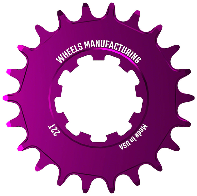 Load image into Gallery viewer, Wheels Manufacturing SOLO-SPEED Cog - 22t Fits SOLO-SPLINE SOLO-XD kits Purple
