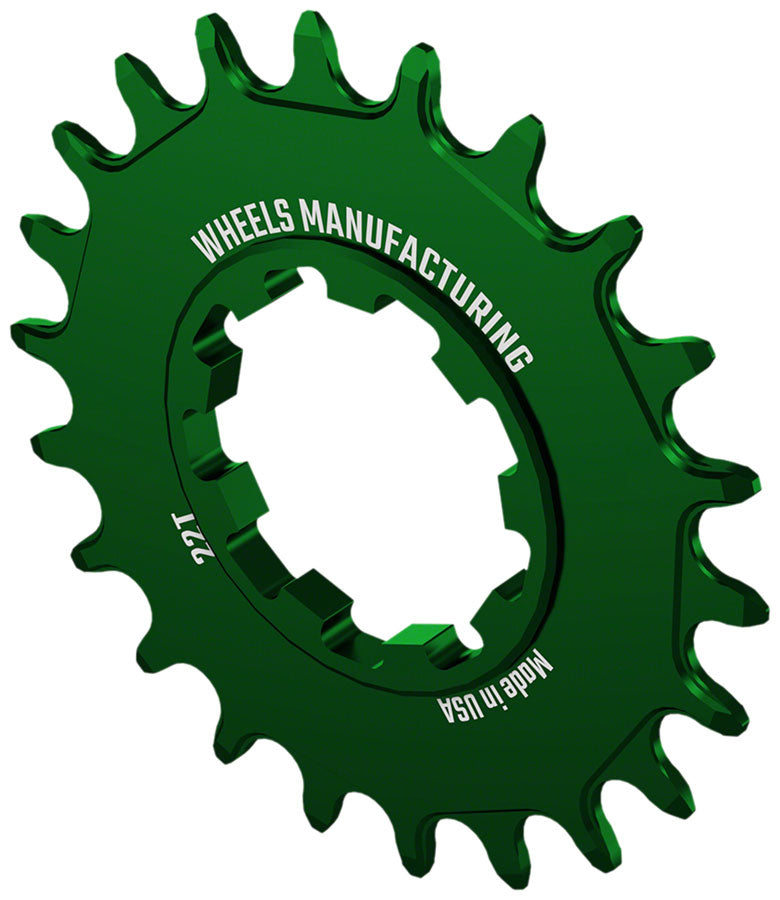Load image into Gallery viewer, Wheels Manufacturing SOLO-SPEED Cog - 22t Fits SOLO-SPLINE SOLO-XD kits Green
