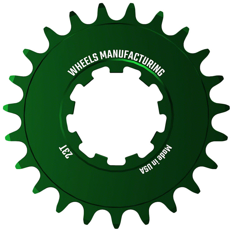 Load image into Gallery viewer, Wheels Manufacturing SOLO-SPEED Cog - 23t Fits SOLO-SPLINE SOLO-XD kits Green
