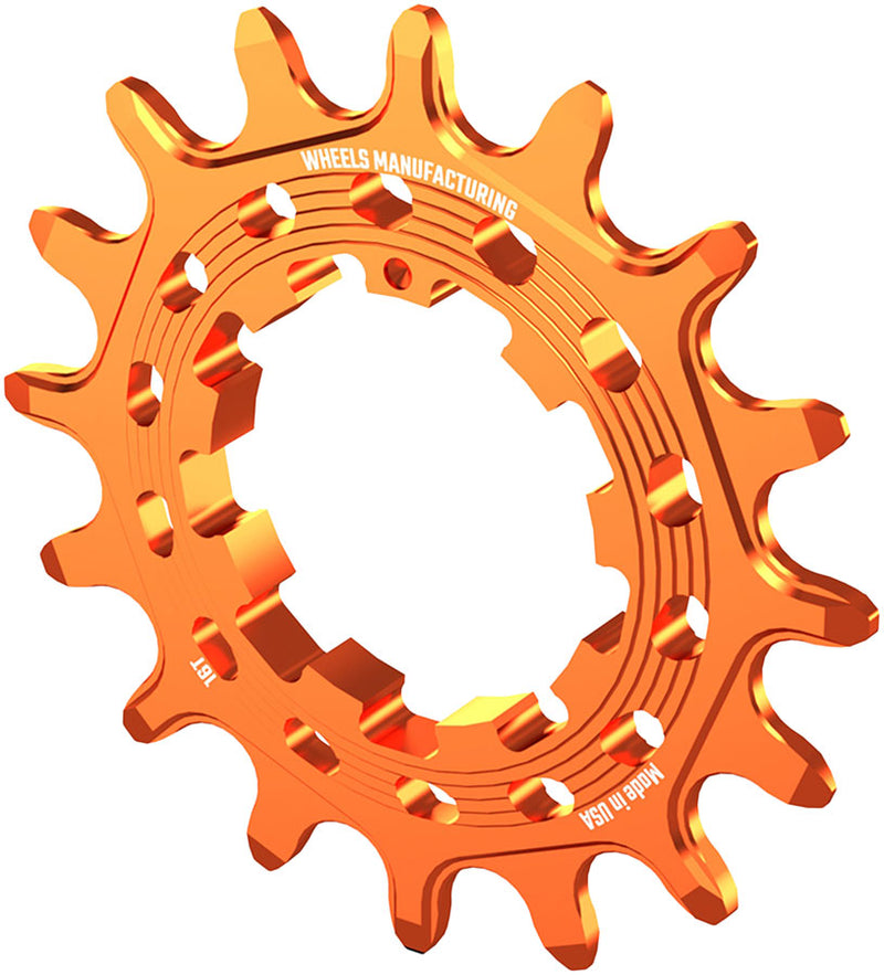 Load image into Gallery viewer, Wheels Manufacturing SOLO HG Cog - 16t Fits SOLO-HG Kits Orange
