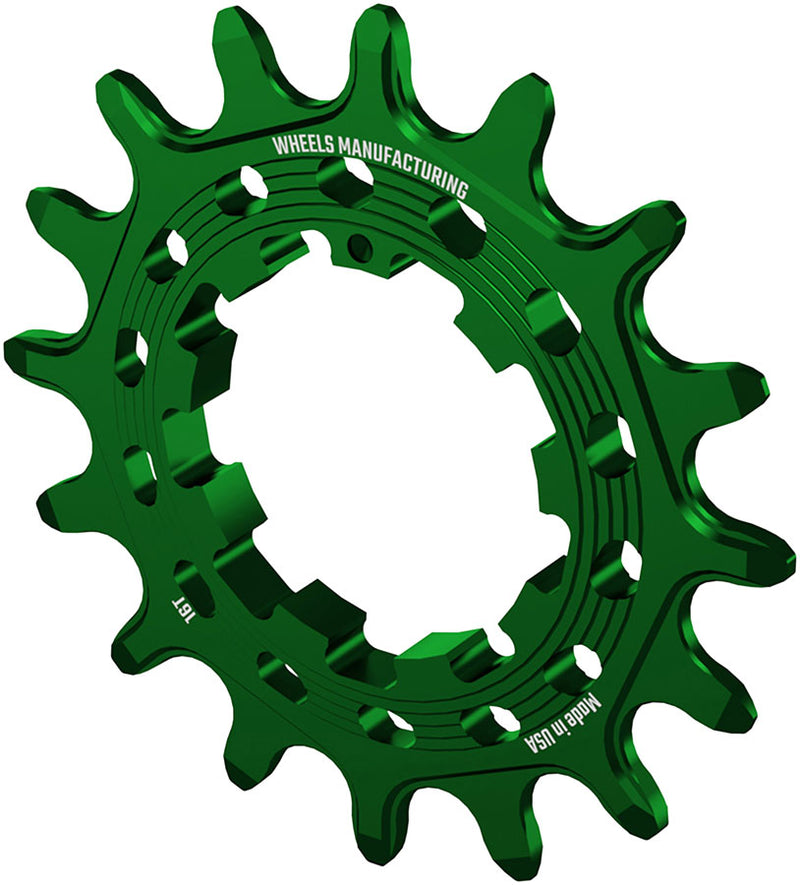 Load image into Gallery viewer, Wheels Manufacturing SOLO HG Cog - 16t Fits SOLO-HG Kits Green
