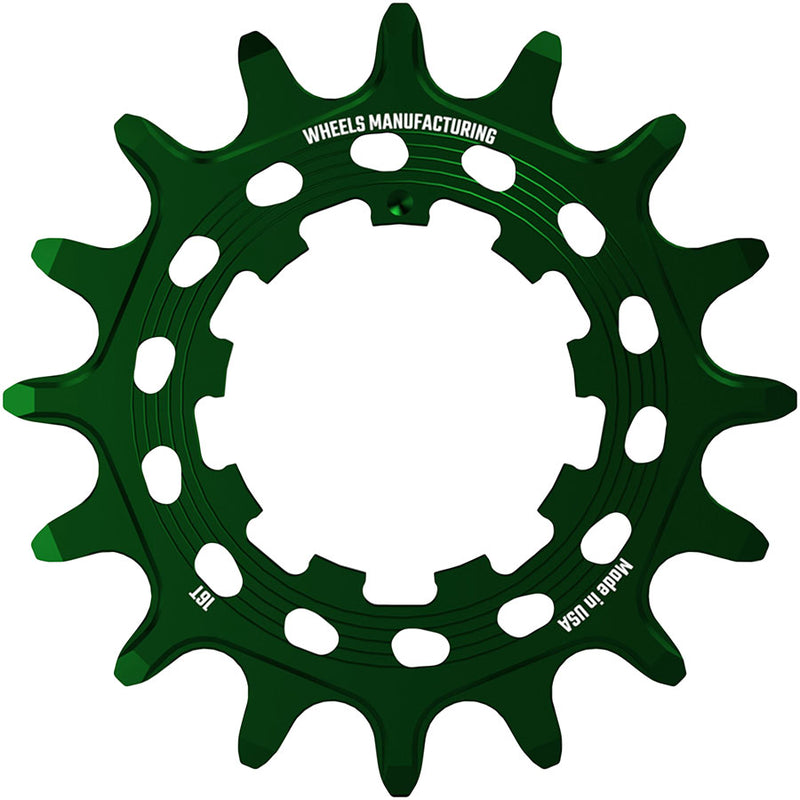 Load image into Gallery viewer, Wheels Manufacturing SOLO HG Cog - 16t Fits SOLO-HG Kits Green
