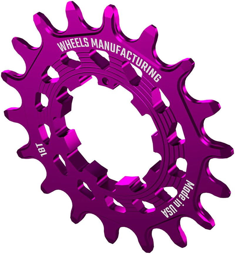 Load image into Gallery viewer, Wheels Manufacturing SOLO HG Cog - 18t Fits SOLO-HG Kits Purple
