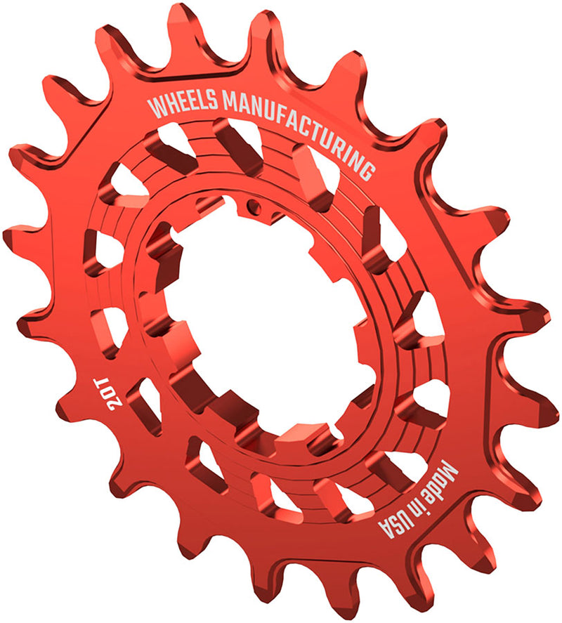 Load image into Gallery viewer, Wheels Manufacturing SOLO HG Cog - 20t Fits SOLO-HG Kits Red
