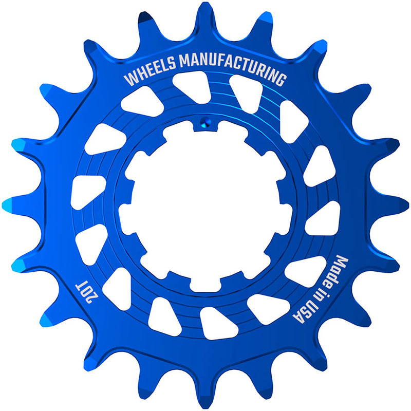 Load image into Gallery viewer, Wheels Manufacturing SOLO HG Cog - 20t Fits SOLO-HG Kits Blue
