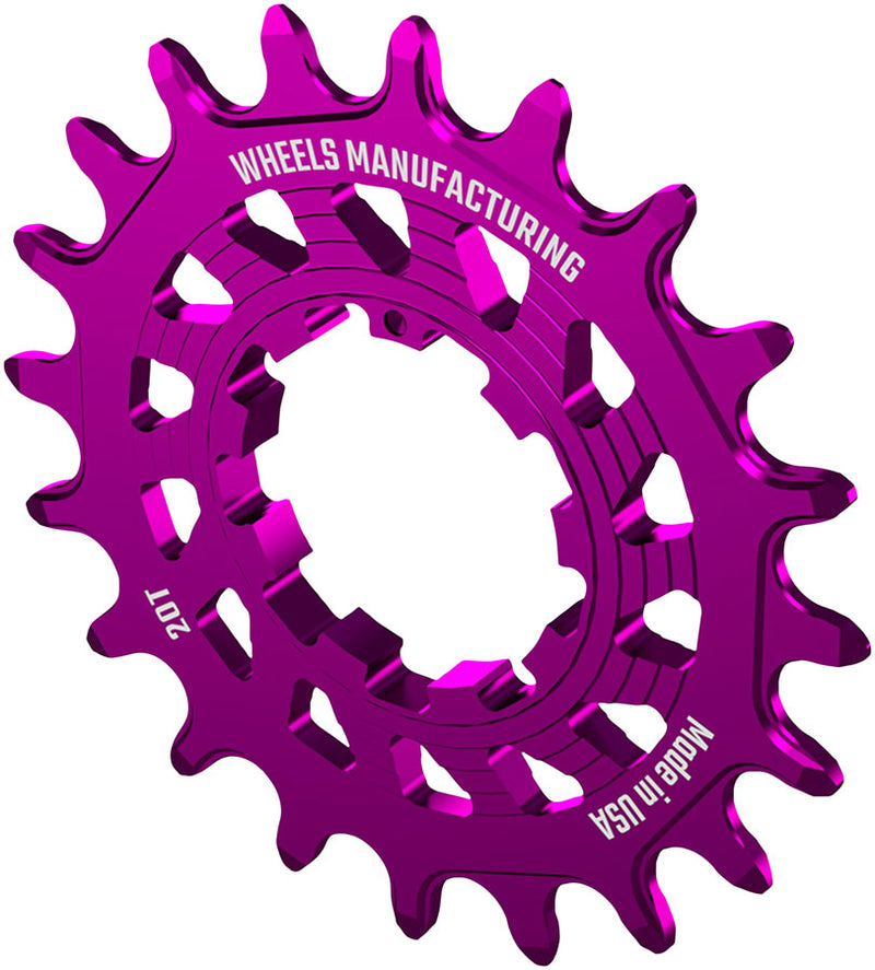 Load image into Gallery viewer, Wheels Manufacturing SOLO HG Cog - 20t Fits SOLO-HG Kits Purple
