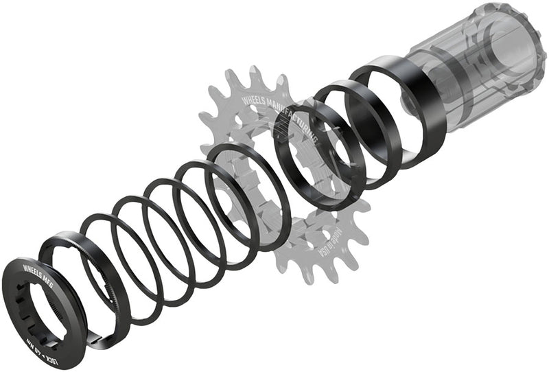 Load image into Gallery viewer, Wheels Manufacturing SOLO-HG Single Speed Conversion Kit - For HG Style Hubs BLK
