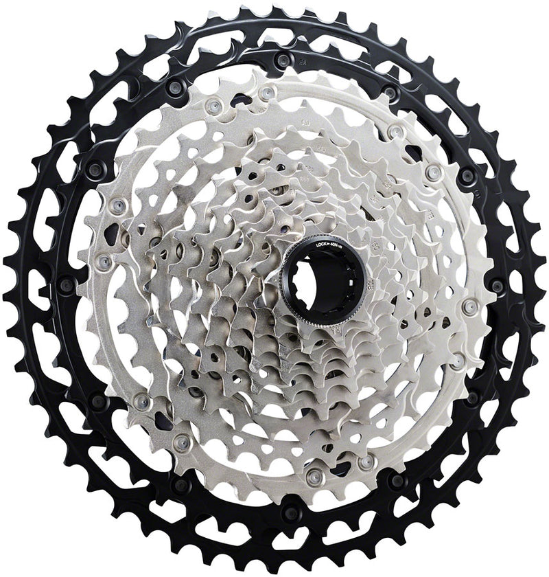 Load image into Gallery viewer, Shimano XT CS-M8100 Cassette - 12-Speed 10-45t Silver/Black Micro Spline
