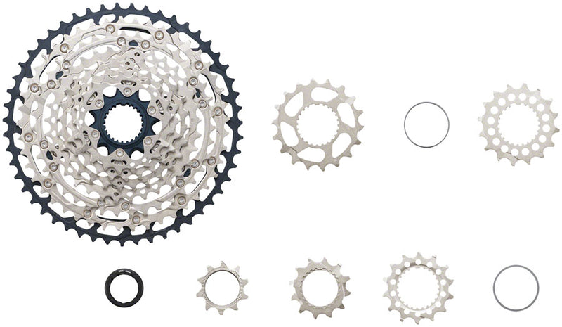 Load image into Gallery viewer, Shimano SLX CS-M7100 Cassette - 12-Speed 10-45t Silver/Black Micro Spline
