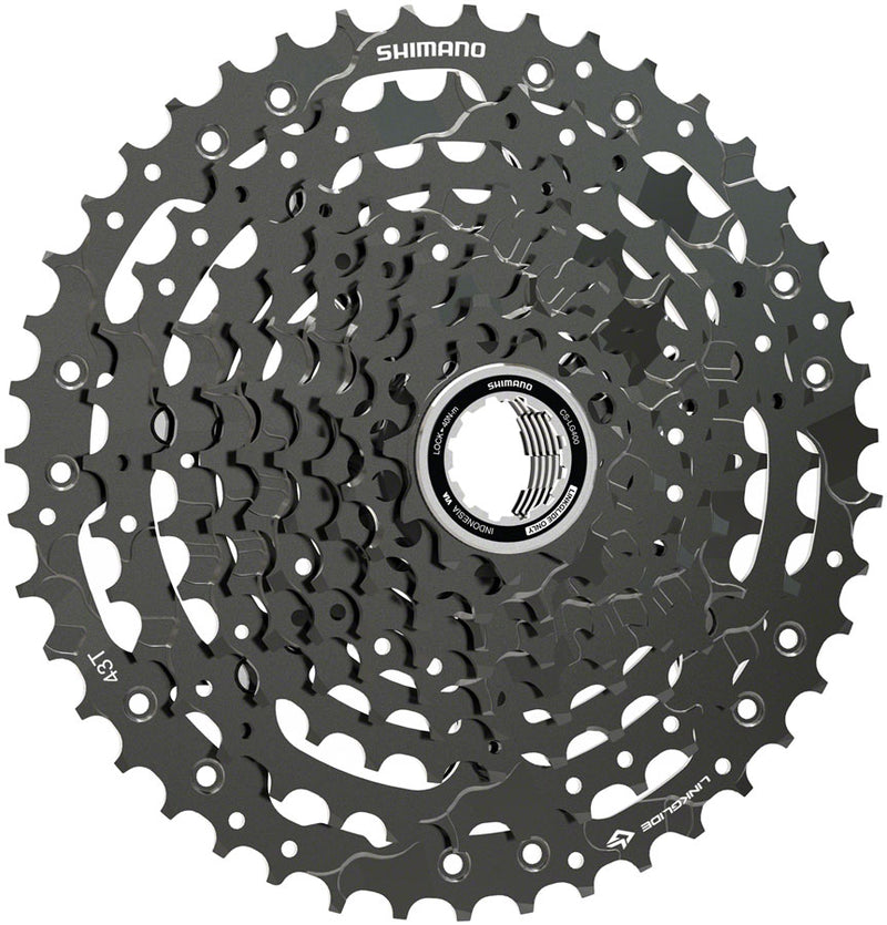 Load image into Gallery viewer, Shimano CUES  CS-LG400-10 Cassette - 10 Speed 11-43t LINKGLIDE Black
