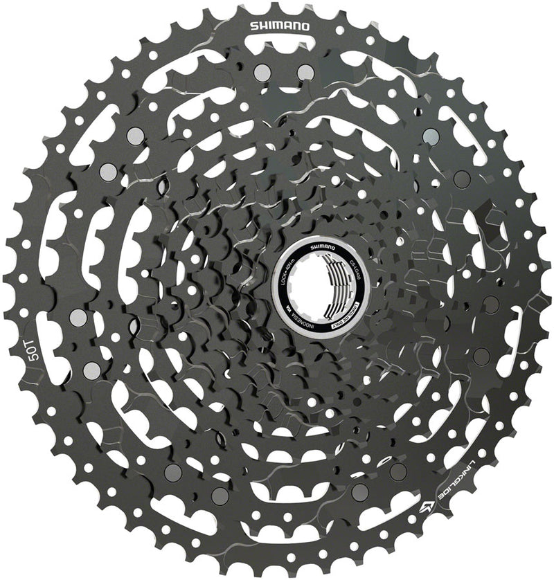 Load image into Gallery viewer, Shimano CUES  CS-LG400-11 Cassette - 11 Speed 11-50t LINKGLIDE Black
