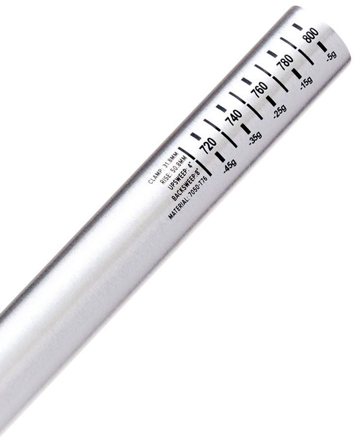 Load image into Gallery viewer, ProTaper A50 Handlebar - 810mm 50mm Rise 31.8mm Aluminum Polished Silver
