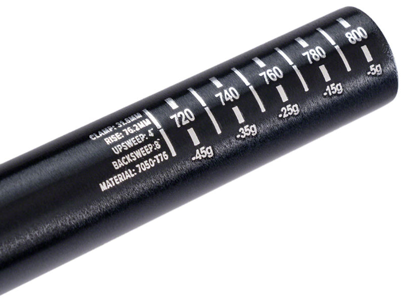 Load image into Gallery viewer, ProTaper A76 Handlebar - 810mm 76mm Rise 31.8mm Aluminum Polish Black
