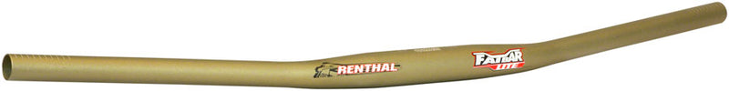 Load image into Gallery viewer, Renthal FatBar Lite Zero Handlebar - Aluminum 0mm 780mm 31.8mm Gold V2
