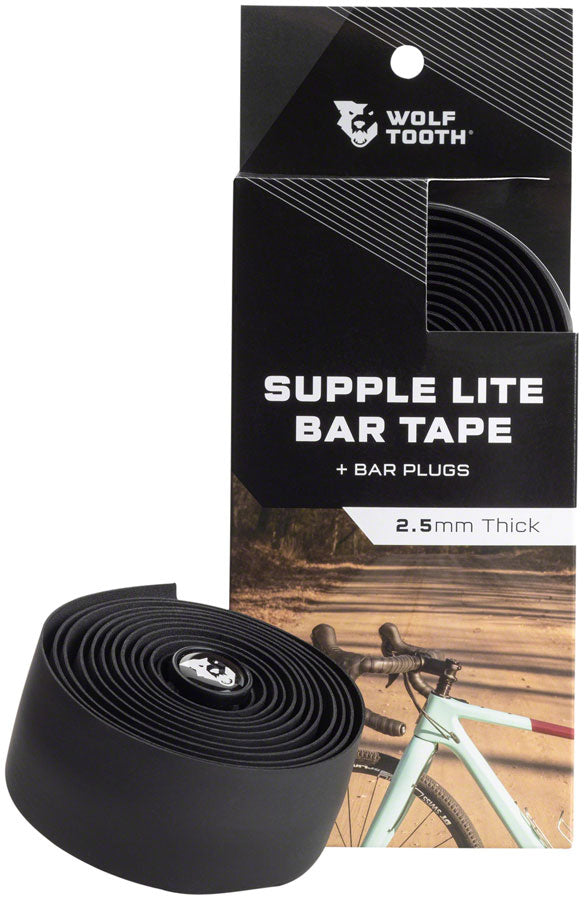 Load image into Gallery viewer, Wolf Tooth Supple Lite Bar Tape - Black
