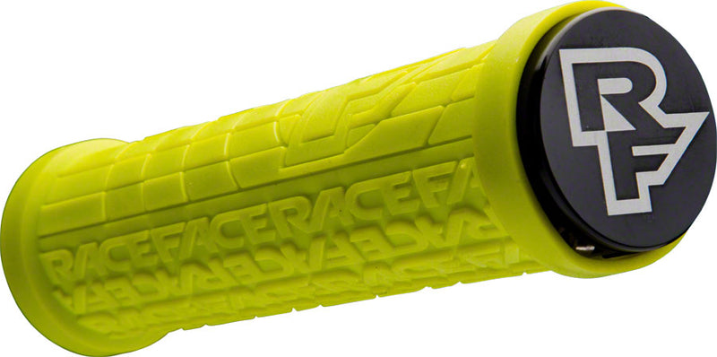 Load image into Gallery viewer, RaceFace Grippler Grips - Yellow Lock-On 33mm
