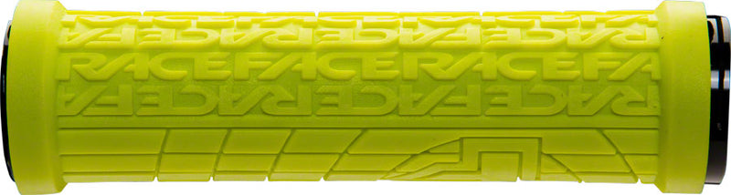 Load image into Gallery viewer, RaceFace Grippler Grips - Yellow Lock-On 33mm
