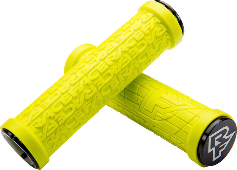 Load image into Gallery viewer, RaceFace Grippler Grips - Yellow Lock-On 33mm
