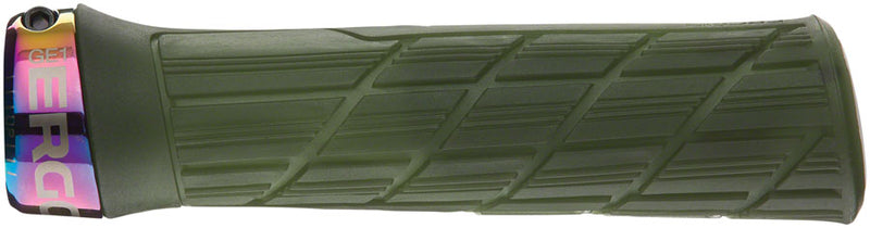 Load image into Gallery viewer, Ergon GE1 Evo Factory Slim Grips - Frozen Moss/Oil Slick Lock-On
