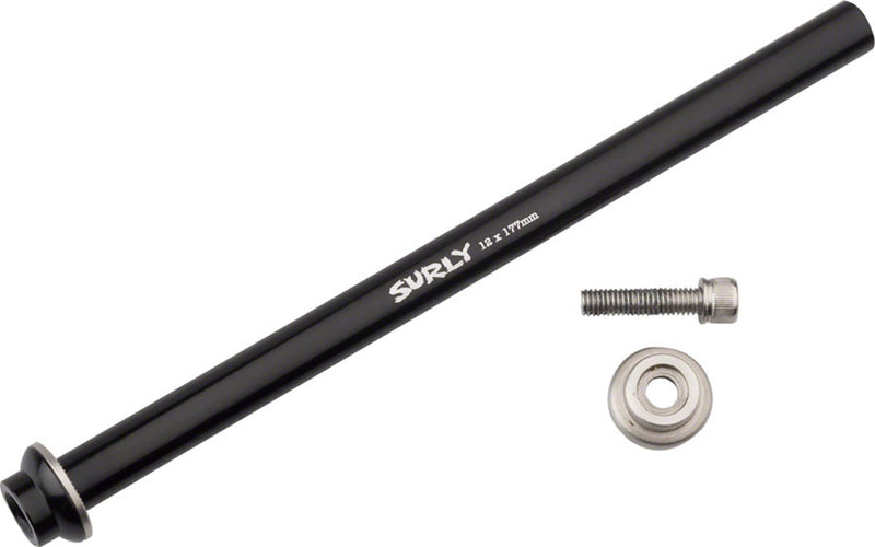 Load image into Gallery viewer, Surly Rear Thru-Axle - 12x177 mm Stainless Black
