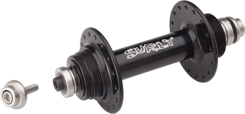 Load image into Gallery viewer, Surly Ultra New Rear Hub - Threaded x 135mm Rim Brake Fixed/Free Black 32H
